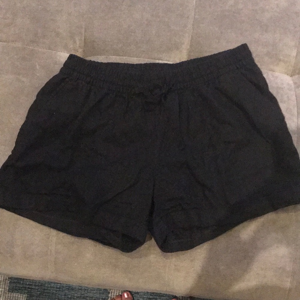 Black Linen/Rayon shorts